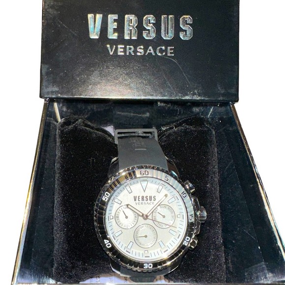 Versus Versace Other - Versace Versus Black 45mm Gunmetal Watch, Aberdeen #VSLO1021,NWT, IOB